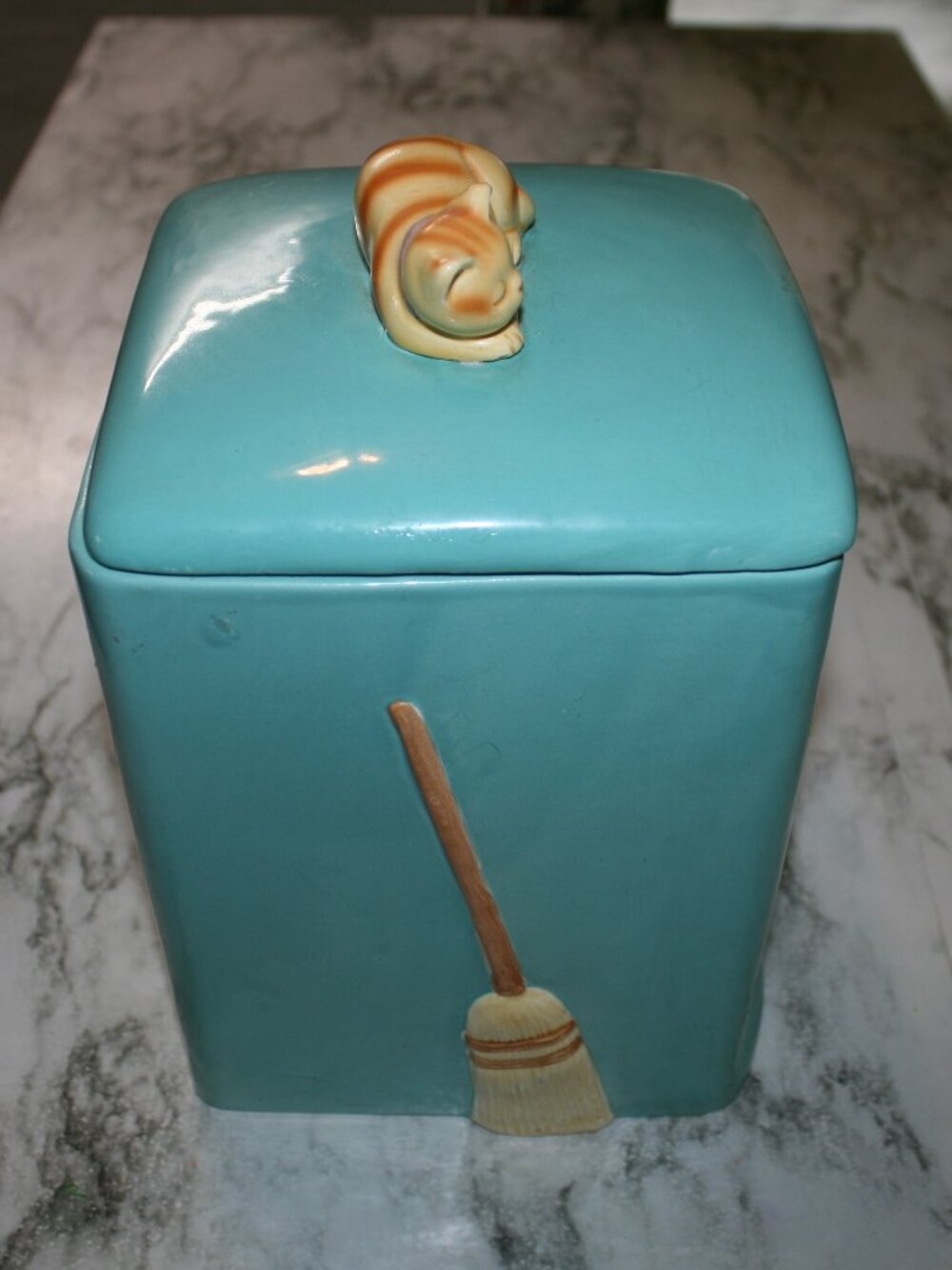 VINTAGE FITZ & FLOYD Cookie Jar 50's Kitchen Refrigerator Collectible Retro 1994 - Picture 3 of 16